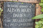 DAVIES Alison Mary nee MUGGLESTON 1953-2000