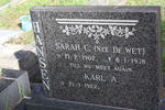 HANSEN Karl A. 1922-  & Sarah C. DE WET 1902-1978