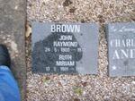 BROWN John Raymond 1900-1972 & Ruth Miriam 1901-1980