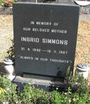 SIMMONS Ingrid 1942-1987