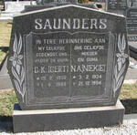 SAUNDERS G.K. 1932-1988 & N.A. 1934-1994