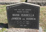 VUUREN Maria Isabella, Jansen van 1924-1965