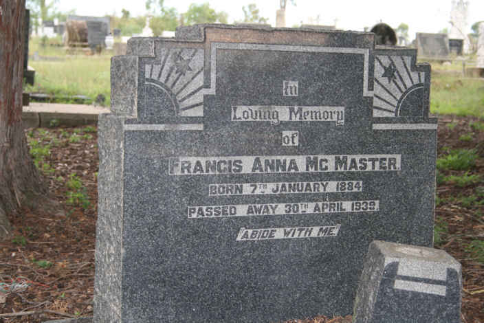 McMASTER Francis Anna 1884-1939