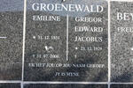 GROENEWALD Gregor Edward Jacobus 1929- & Emiline 1931-2006
