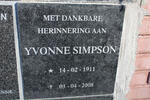 SIMPSON Yvonne 1911-2008