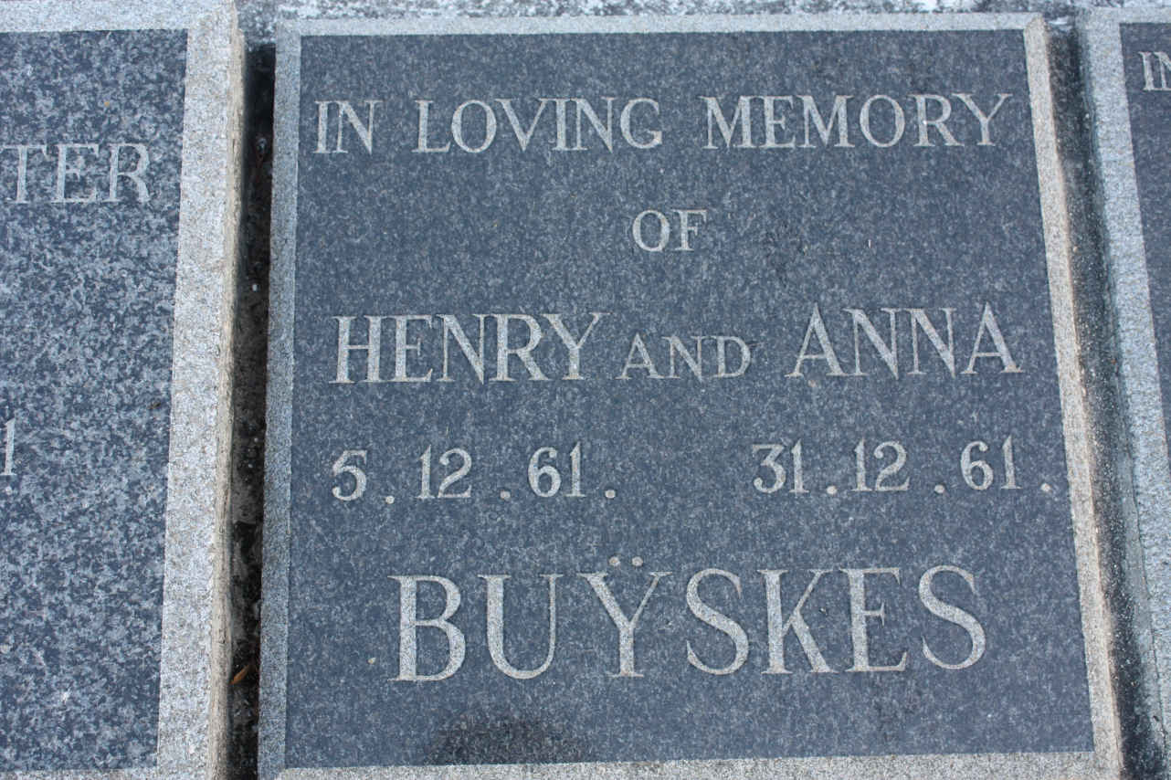 BUYSKES Henry -1961 & Anna -1961