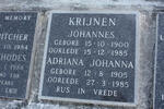 KRIJNEN Johannes 1900-1985 & Adriana Johanna 1905-1985