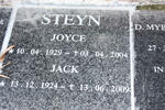 STEYN Jack 1924-2009 & Joyce 1929-2004