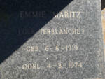 MARITZ Emmie nee TERBLANCHE 1919-1974
