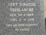 TERBLANCHE Gert Ignatius 1889-1975