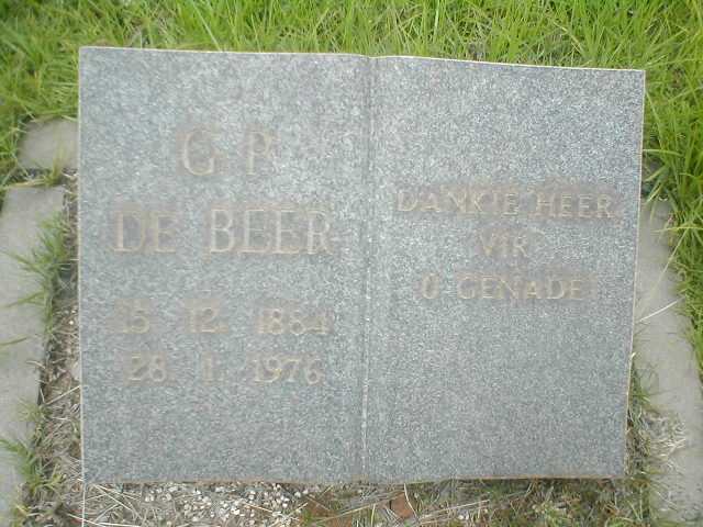 BEER G.P., de  1884-1976