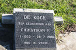 KOCK Christiaan F., de 1930-2003