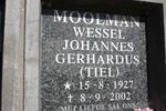 MOOLMAN Wessel Johannes Gerhardus 1927-2002