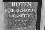 BOTES Jeanette nee RICHARDT 1936-2006