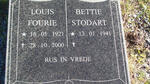 FOURIE Louis 1921-2000 & Bettie STODART 1941-
