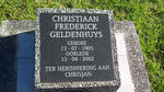 GELDENHUYS Christiaan Frederick 1905-2002