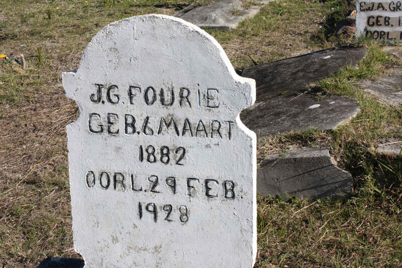 FOURIE J.G. 1882-1928