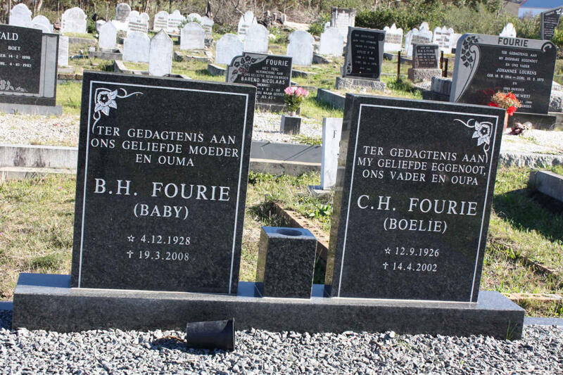 FOURIE C.H. 1926-2002 & B.H. 1928-2008