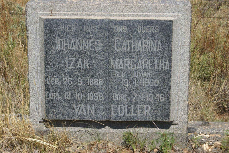COLLER Johannes Izak, van 1888-1956 & Catharina Margaretha nee HUMAN 1900-1946