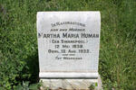 HUMAN Martha Maria nee SWANEPOEL 1838-1922