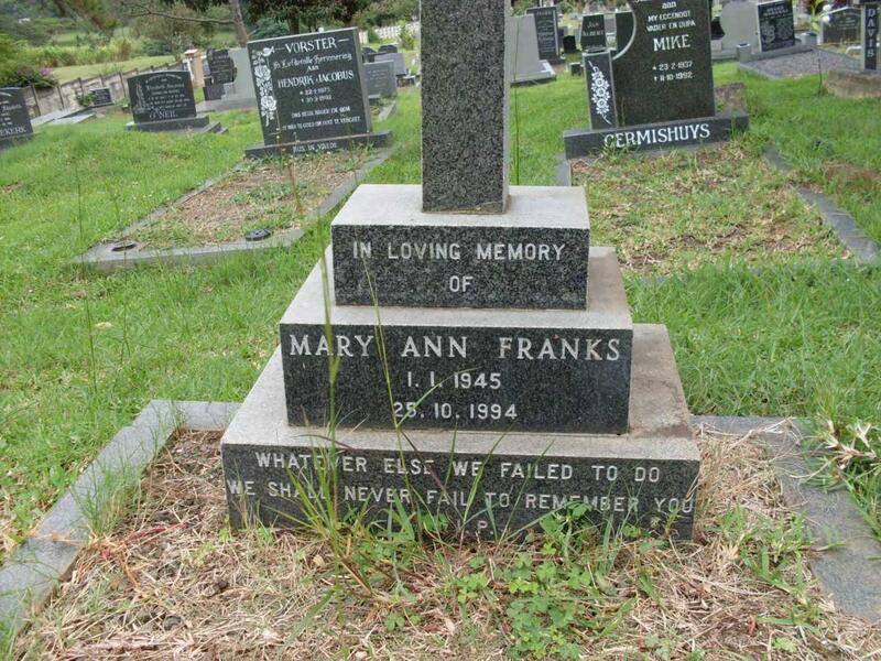 FRANK Mary Ann 1945-1994