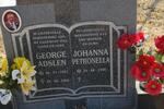 ADSLEN George 1937-2006 & Johanna Petronella 1946-