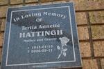 HATTINGH Tertia Annette 1943-2006