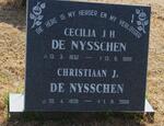 NYSSCHEN Christiaan J,. de 1928-2006 & Cecilia J.H. 1932-1999