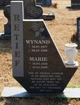 RETIEF Wynand 1977-1999 & Marie 1946-2009