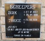 SCHEEPERS Dirk 1937-1998 & Tokkie 1928-