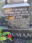 HUMAN Hermina Elizabeth formerly DE BRUIN nee CAMPBELL 1916-1978