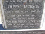 JACKSON Walter Henry 1897-1964 & Eileen 1905-1949