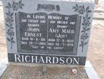 RICHARDSON John Ernest 1911-1989 & Amy Maud 1920-1979