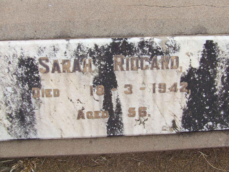 RIDGARD Sarah -1942
