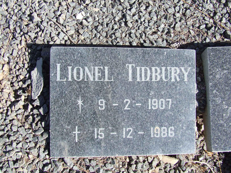 WHITE Lionel Tidbury 1907-1986