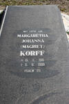 KORFF Margaretha Johanna 1916-1999