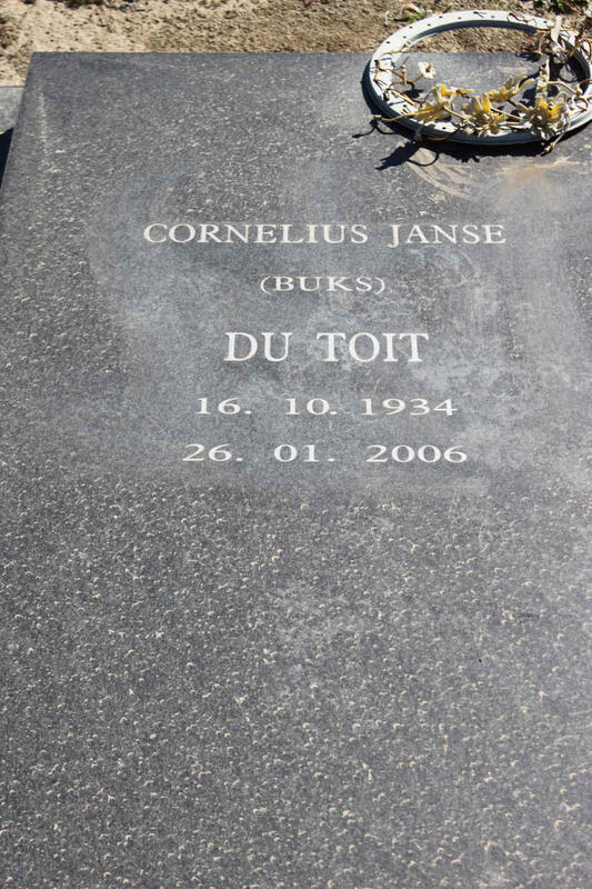 TOIT Cornelius Janse, du 1934-2006