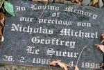 SUEUR Nicholas Michael Geoffrey, le 1996-1996