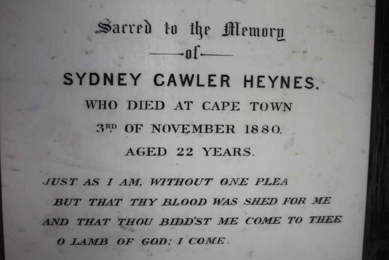 HEYNES Sydney Cawler -1880