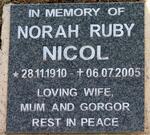 NICOL Norah Ruby 1910-2005