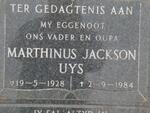 UYS Marthinus Jackson 1928-1984