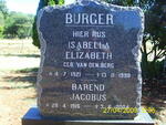 BURGER Barend Jacobus 1915-2004 & Isabella Elizabeth VAN DEN BERG 1921-1998