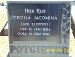 POTGIETER Cecilia Jacomina 1904-1993