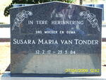 TONDER Susara Maria, van 1917-1984