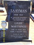 SAAYMAN Louis Marthinus 1921-1994