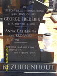 BEZUIDENHOUT George Frederik 1911-1981 & Anna Catharina KLOPPERS 1921-