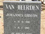 HEERDEN Johannes Gideon, van 1910-1982