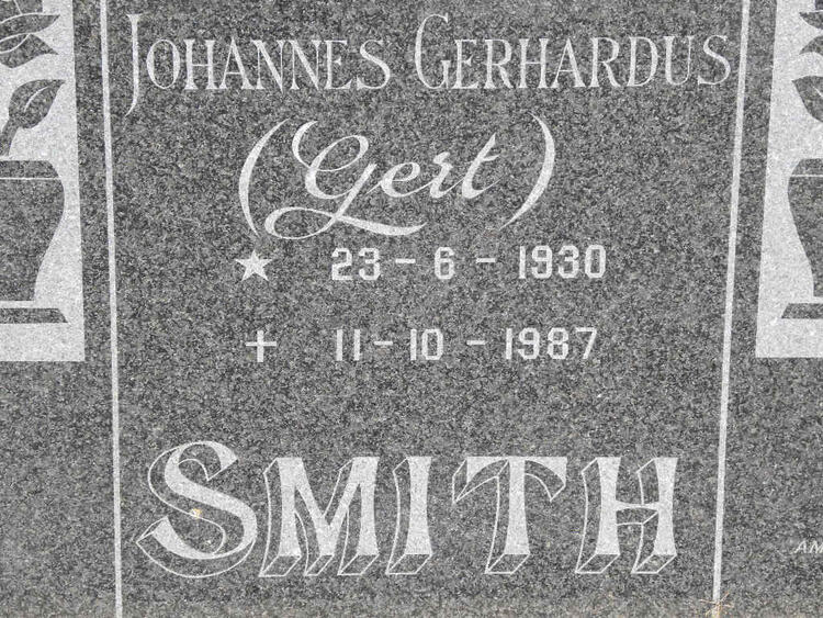 SMITH Johannes Gerhardus 1930-1987
