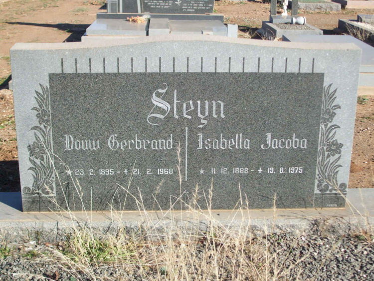 STEYN Douw Gerbrand 1895-1968 & Isabella Jacoba 1888-1975