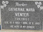 VENTER Catherina Maria nee FRITZ 1903-1980